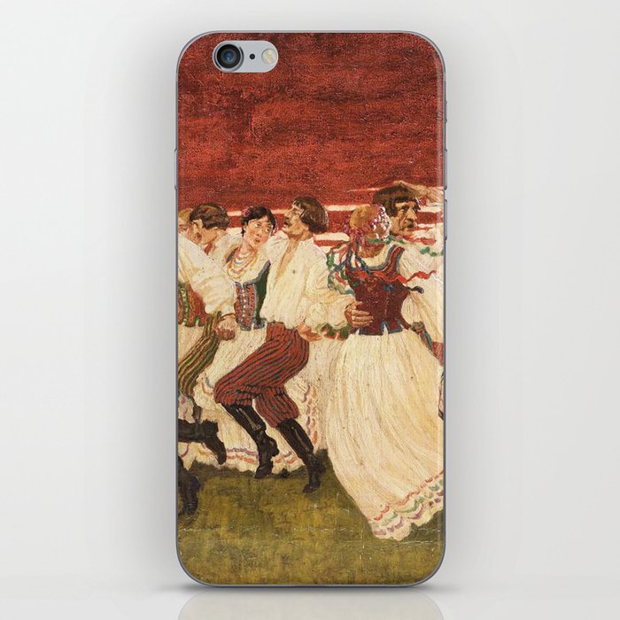 Dance to the violin vintage painting iPhone Skin
