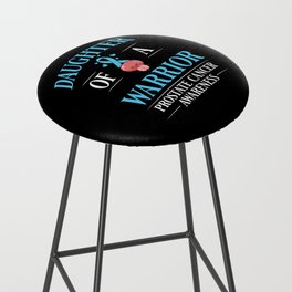 Prostate Cancer Blue Ribbon Survivor Awareness Bar Stool