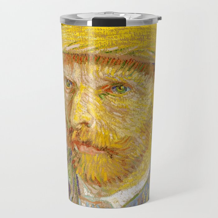 Vincent van Gogh "Self-Portrait with Straw Hat" Travel Mug