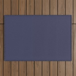 Enduring Dark Purple Blue Solid Color Pairs To Sherwin Williams Majestic Purple SW 6545 Outdoor Rug