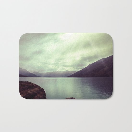 Lake mountain light Bath Mat