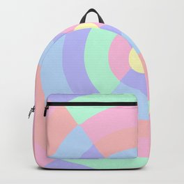 Pastel hourglass pattern Backpack | Mint, Pop Art, Circle, Digital, Pink, Blue, Girldesign, Geometry, Nursery, Illustration 