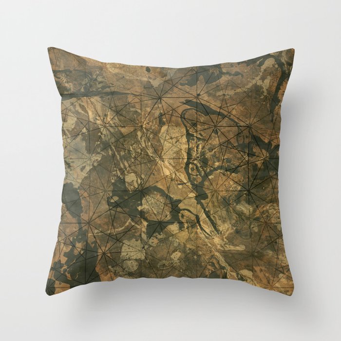 Geological camo Throw Pillow