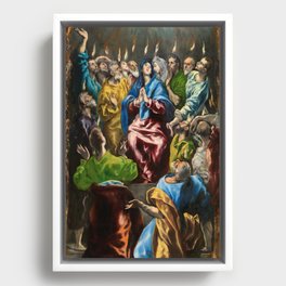 El Greco (Domenikos Theotokopoulos) "Pentecost" Framed Canvas