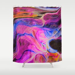 Abstract Multicolor Acrylic #1 Shower Curtain