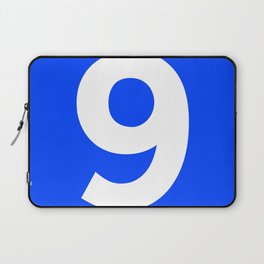 Number 9 (White & Blue) Laptop Sleeve