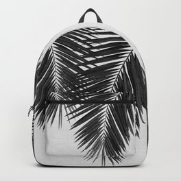 Palm Leaf Black & White II Backpack | Minimalist, Urban, Pattern, Watercolor, Black, Palm, Abstract, Painting, Digital, Botanical 