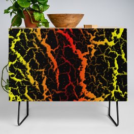 Cracked Space Lava - Yellow/Red Credenza
