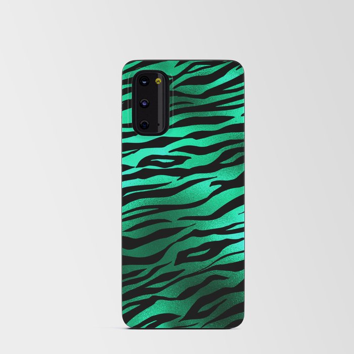 Green Tiger Skin Print Metallic Pattern Android Card Case
