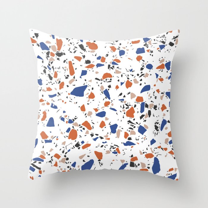 Modern Abstract Terrazzo  Throw Pillow