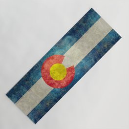 Colorado State flag grungy style Yoga Mat