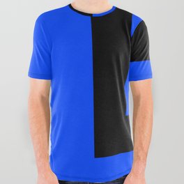 Letter D (Black & Blue) All Over Graphic Tee