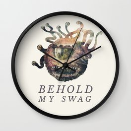 Beholder (Typography) Wall Clock