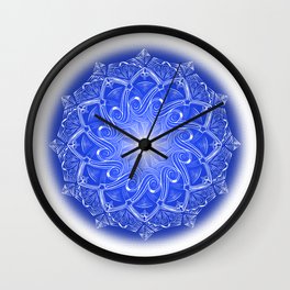 Mandala blue Wall Clock