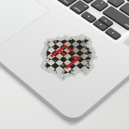 The Chequered Splatter Sticker