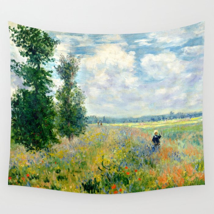 Claude Monet "Poppy Field, Argenteuil" Wall Tapestry