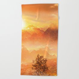 Sunset Mountains Beach Towel