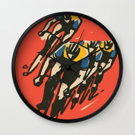 Ride More Vintage Bike Poster Wall Clock