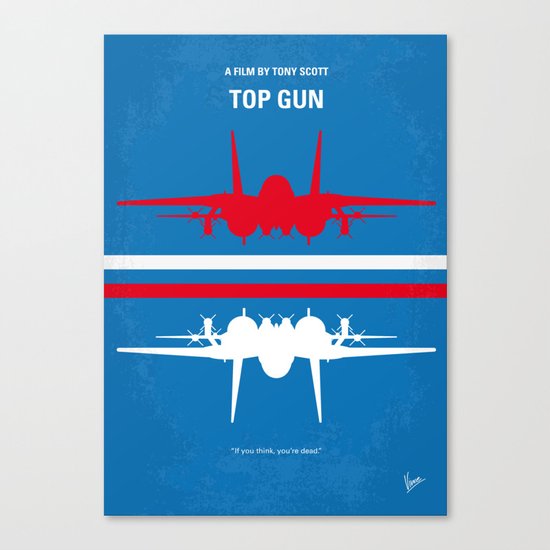 No128 My TOP GUN minimal movie poster Canvas Print