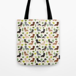 Dachshund cactus southwest dog breed gifts must have doxie dachsies Tote Bag