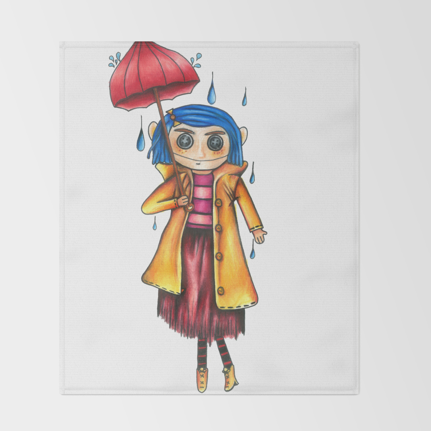 Coraline Doll Throw Blanket By Garrettkroach Society6