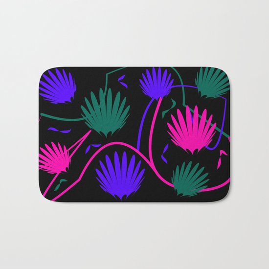 Neon Colorful Palm Bath Mat