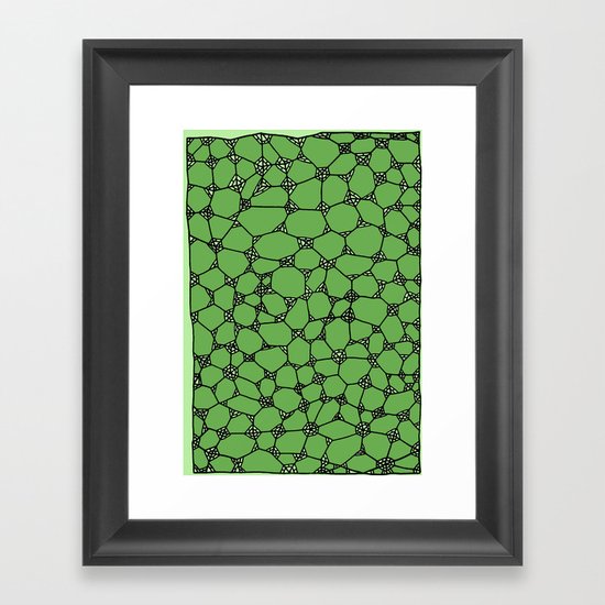 Yzor pattern 006-4 kitai green Framed Art Print