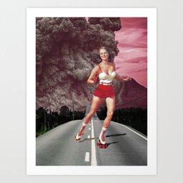 Run!Skate! Art Print