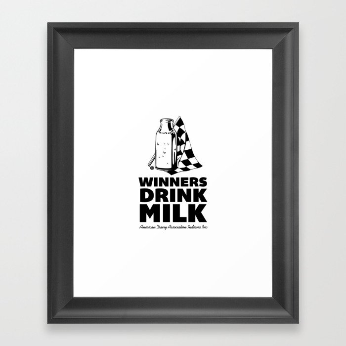 Winners Drink Milk Vertical Framed Art Print