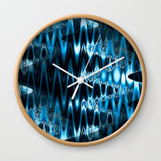 Warped Glass (midnight blue) Wall Clock by NatalieCatLee ...