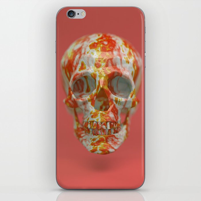 Red Candy Skull iPhone Skin