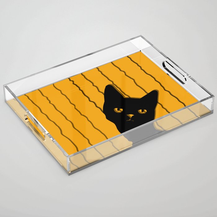 Hiding Cat Acrylic Tray