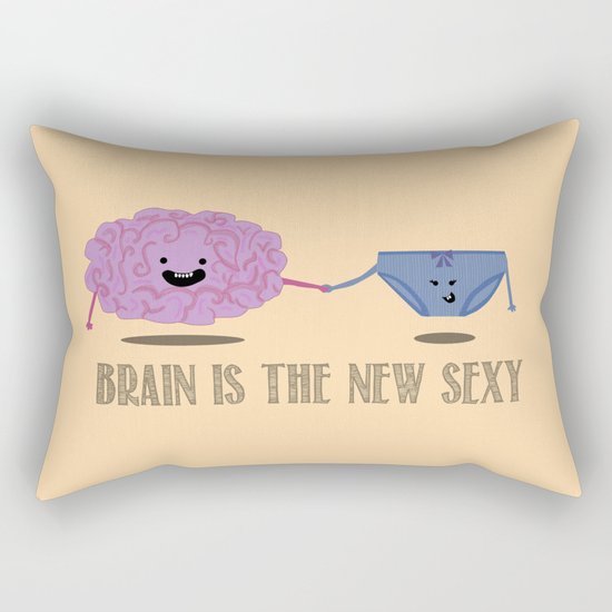 Brain is the new sexy Rectangular Pillow