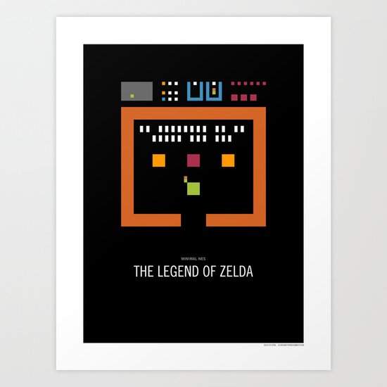 Minimal NES - The Legend of Zelda Art Print