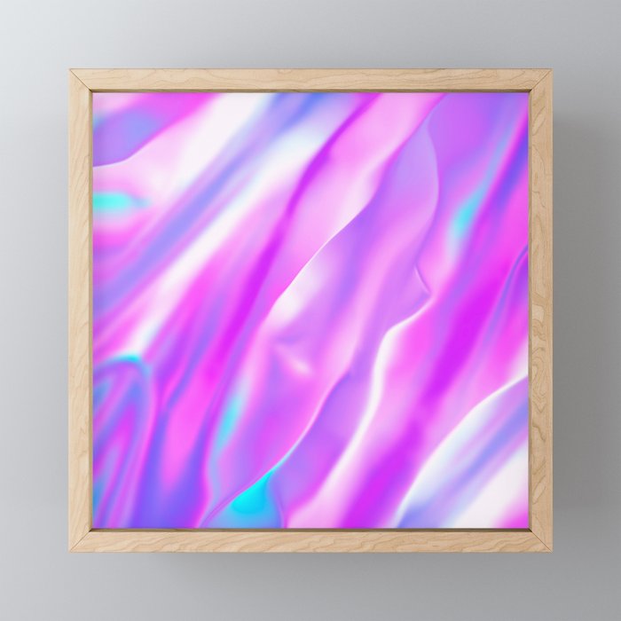 Purple Pink Iridescent Foil Framed Mini Art Print
