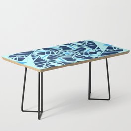 Modern Geometric Collage Navy Turquoise  Coffee Table