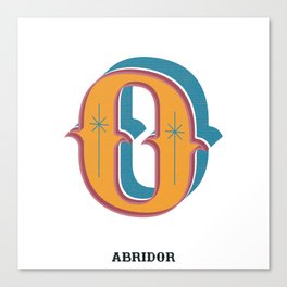 Abridor Type Design O Canvas Print