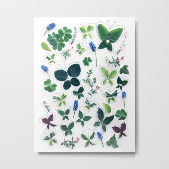 Nature Butterfly Pattern 1 Metal Print