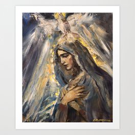 Saint Mary receiving Grace Art Print