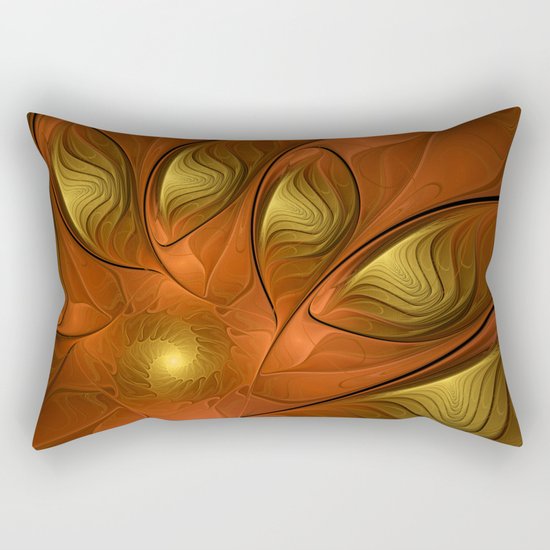 Fantasy in Copper and Gold Rectangular Pillow
