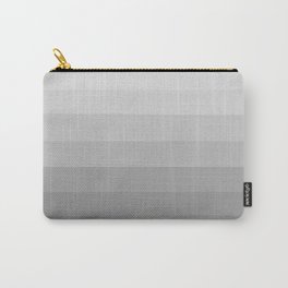 Clean Grey Lines - Gradient Grayscale Stripes Abstract Carry-All Pouch
