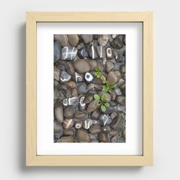 Real Stones Font Steambed Recessed Framed Print