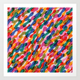 Colorful Long Shapes Art Print