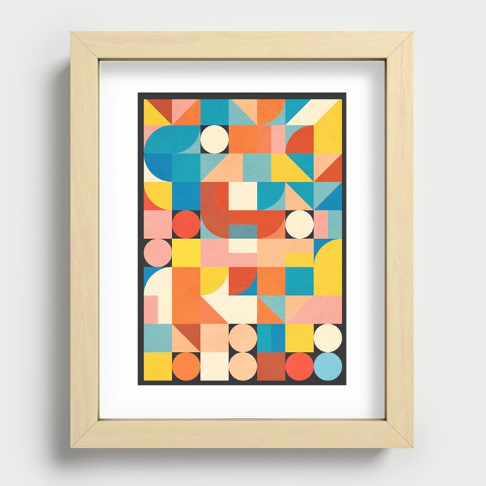 Attached Abstraction 11 Recessed Framed Print