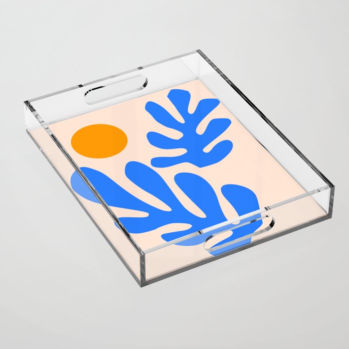Henri Matisse - Leaves - Blue Acrylic Tray