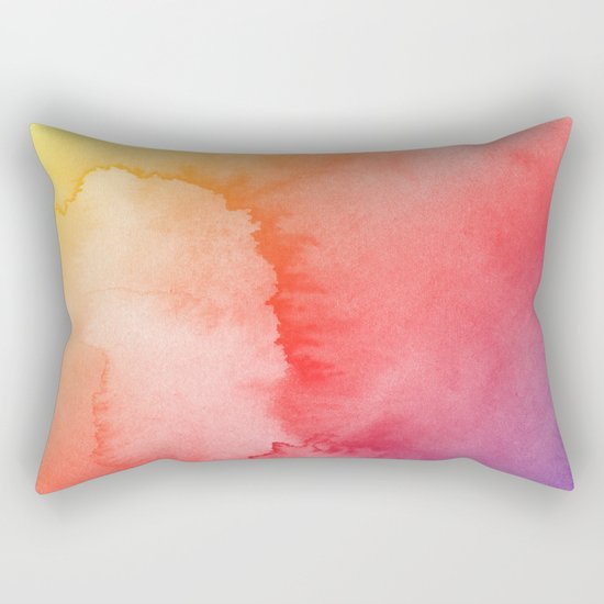 Watercolor Gradient Rectangular Pillow