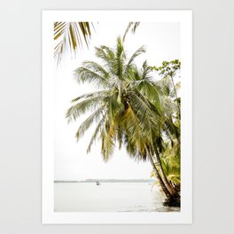 Tropical Paradise Beach Escape Island - Panama travel & palms landscape - Fine Art Print colorful 2 Art Print