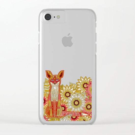 garden fox Clear iPhone Case