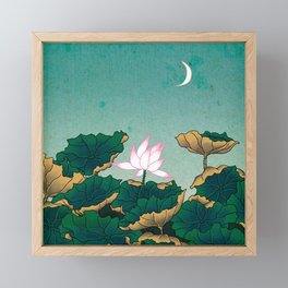 Minhwa: Lotus Pond at Night C Type Framed Mini Art Print
