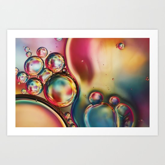 Bubblicious Rainbow Abstract Art Print